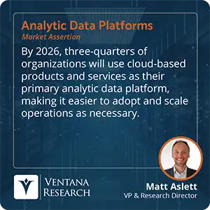 By 2026, three-quarters of organizations will use cloud-based products and services as their primary analytic data platform, making it easier to adopt and scale operations as necessary. 
