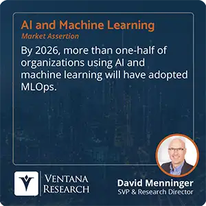 By 2026, more than one-half of organizations using AI and machine learning will have adopted MLOps.