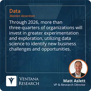 Through 2026, more than three-quarters of organizations will invest in greater experimentation and exploration, utilizing data science to identify new business challenges and opportunities.