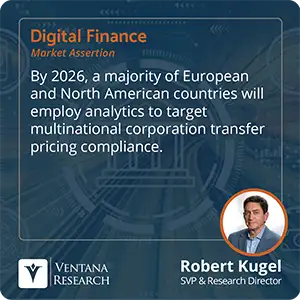 By 2026, a majority of European and North American countries will employ analytics to target multinational corporation transfer pricing compliance. 
