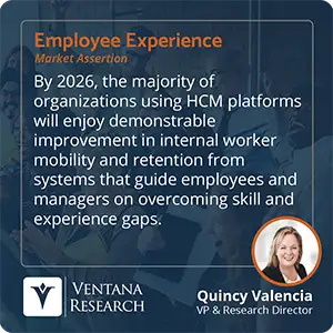 By 2026, the majority of organizations using HCM platforms will enjoy demonstrable improvement in internal worker mobility and retention from systems that guide employees and managers on overcoming skill and experience gaps.