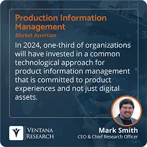 In 2024, one-third of organizations will have invested in a common technological approach for product information management that is committed to product experiences and not just digital assets.