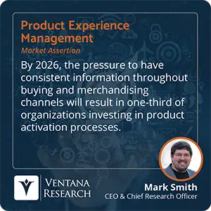 By 2026, the pressure to have consistent information throughout buying and merchandising channels will result in one-third of organizations investing in product activation processes. 
