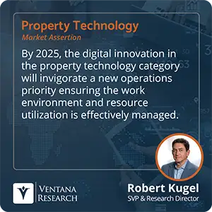 By 2025, the digital innovation in the property technology category will invigorate a new operations priority ensuring the work environment and resource utilization is effectively managed.