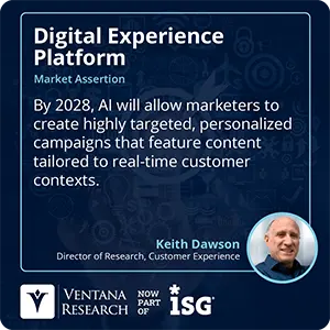 By 2028, AI will allow marketers to create highly targeted, personalized campaigns that feature content tailored to real-time customer contexts.