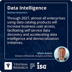 Through 2027, almost all enterprises using data catalog products will increase business user access, facilitating self-service data discovery and accelerating data intelligence and democratization initiatives.