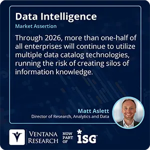 Through 2026, more than one-half of all enterprises will continue to utilize multiple data catalog technologies, running the risk of creating silos of information knowledge. 