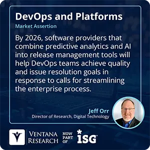 By 2026, software providers that combine predictive analytics and AI into release management tools will help DevOps teams achieve quality and issue resolution goals in response to calls for streamlining the enterprise process.
