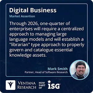 Through 2026, one-quarter of enterprises will require a centralized approach to managing large language models and will establish a 