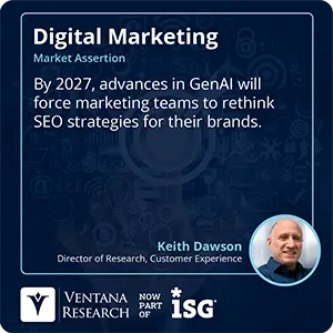 By 2027, advances in GenAI will force marketing teams to rethink SEO strategies for their brands. 
