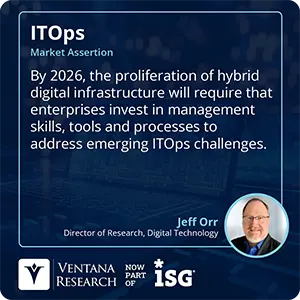 By 2026, the proliferation of hybrid digital infrastructure will require that enterprises invest in management skills, tools and processes to address emerging ITOps challenges.