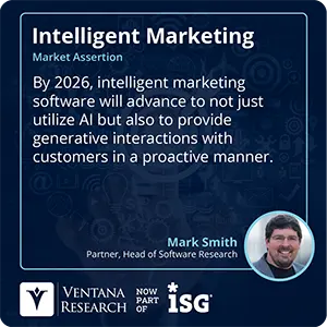 By 2026, intelligent marketing software will advance to not just utilize AI but also to provide generative interactions with customers in a proactive manner.
