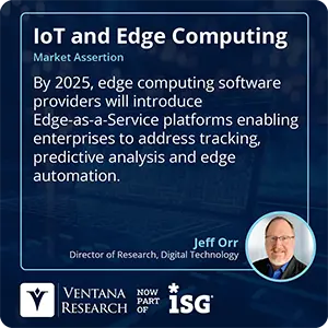 By 2025, edge computing software providers will introduce Edge-as-a-Service platforms enabling enterprises to address tracking, predictive analysis and edge automation.