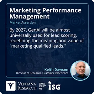 By 2027, GenAI will be almost universally used for lead scoring, redefining the meaning and value of 
