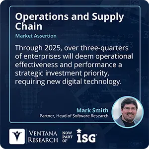 Through 2025, over three-quarters of enterprises will deem operational effectiveness and performance a strategic investment priority, requiring new digital technology. 