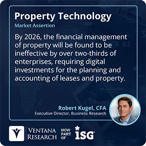By 2026, the financial management of property will be found to be ineffective by over two-thirds of enterprises, requiring digital investments for the planning and accounting of leases and property.