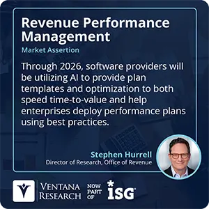 Through 2026, software providers will be utilizing AI to provide plan templates and optimization to both speed time-to-value and help enterprises deploy performance plans using best practices.