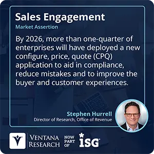 By 2026, more than one-quarter of enterprises will have deployed a new configure, price, quote (CPQ) application to aid in compliance, reduce mistakes and to improve the buyer and customer experiences.