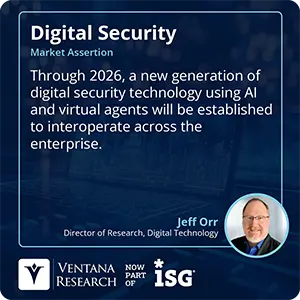 Through 2026, a new generation of digital security technology using AI and virtual agents will be established to interoperate across the enterprise. 