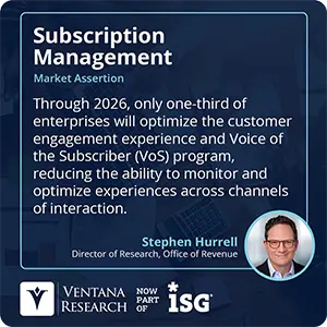 Through 2026, only one-third of enterprises will optimize the customer engagement experience and Voice of the Subscriber (VoS) program, reducing the ability to monitor and optimize experiences across channels of interaction.